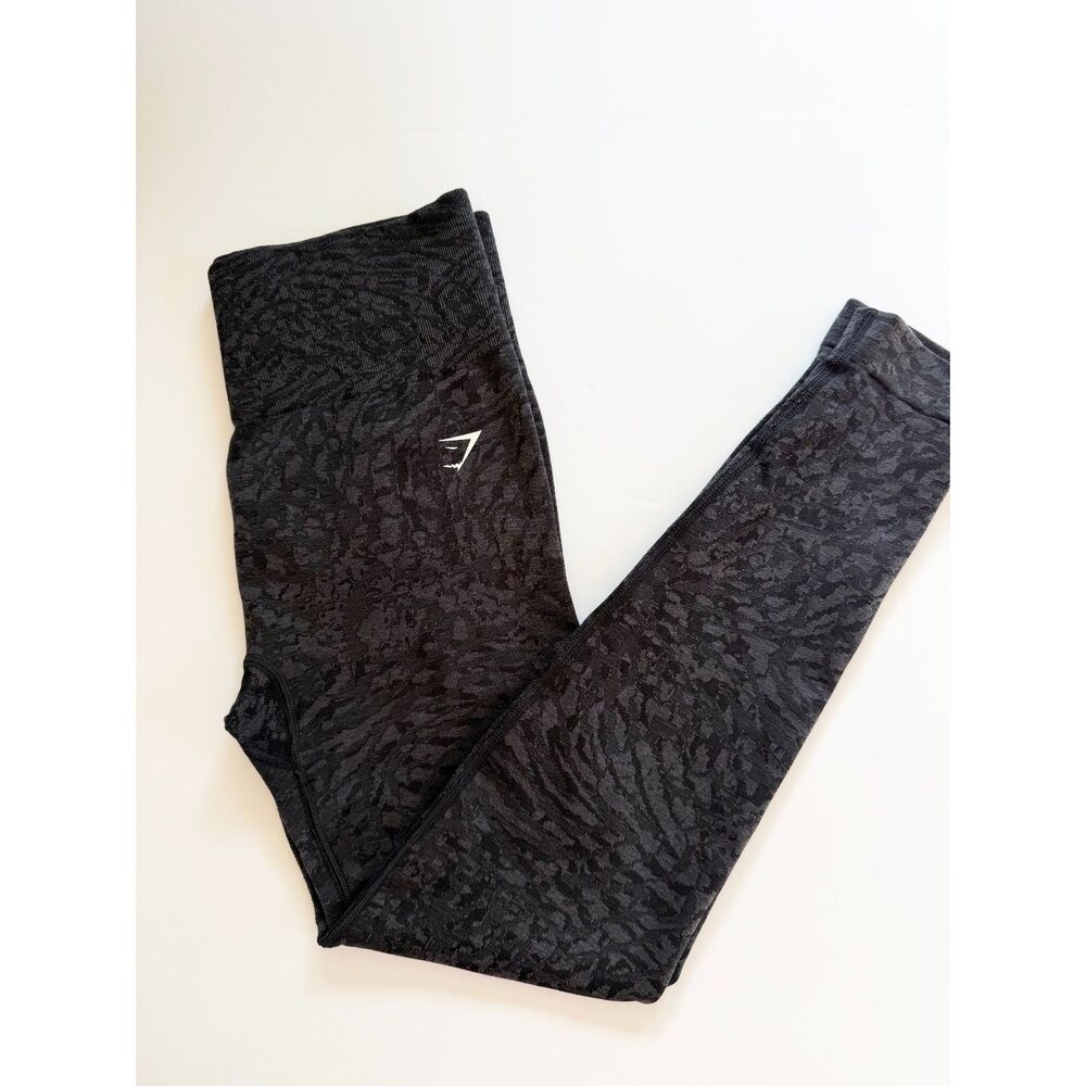 Gymshark Adapt Animal Seamless Black High Rise Leggings M